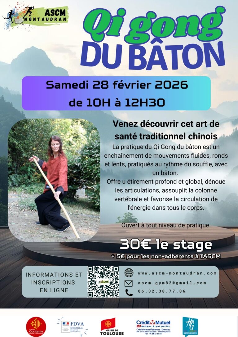 Affiche stage qi gong bâton 2026