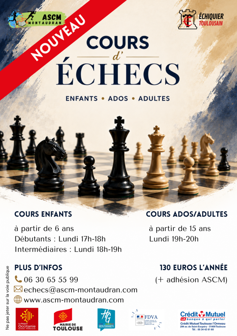 Affiche échecs 2026-2027